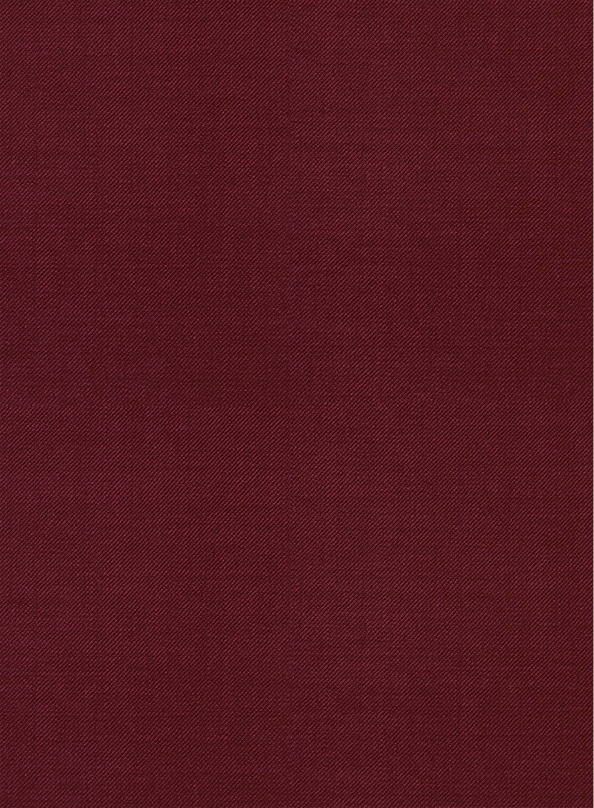 Scabal Maroon Wool Suit - StudioSuits