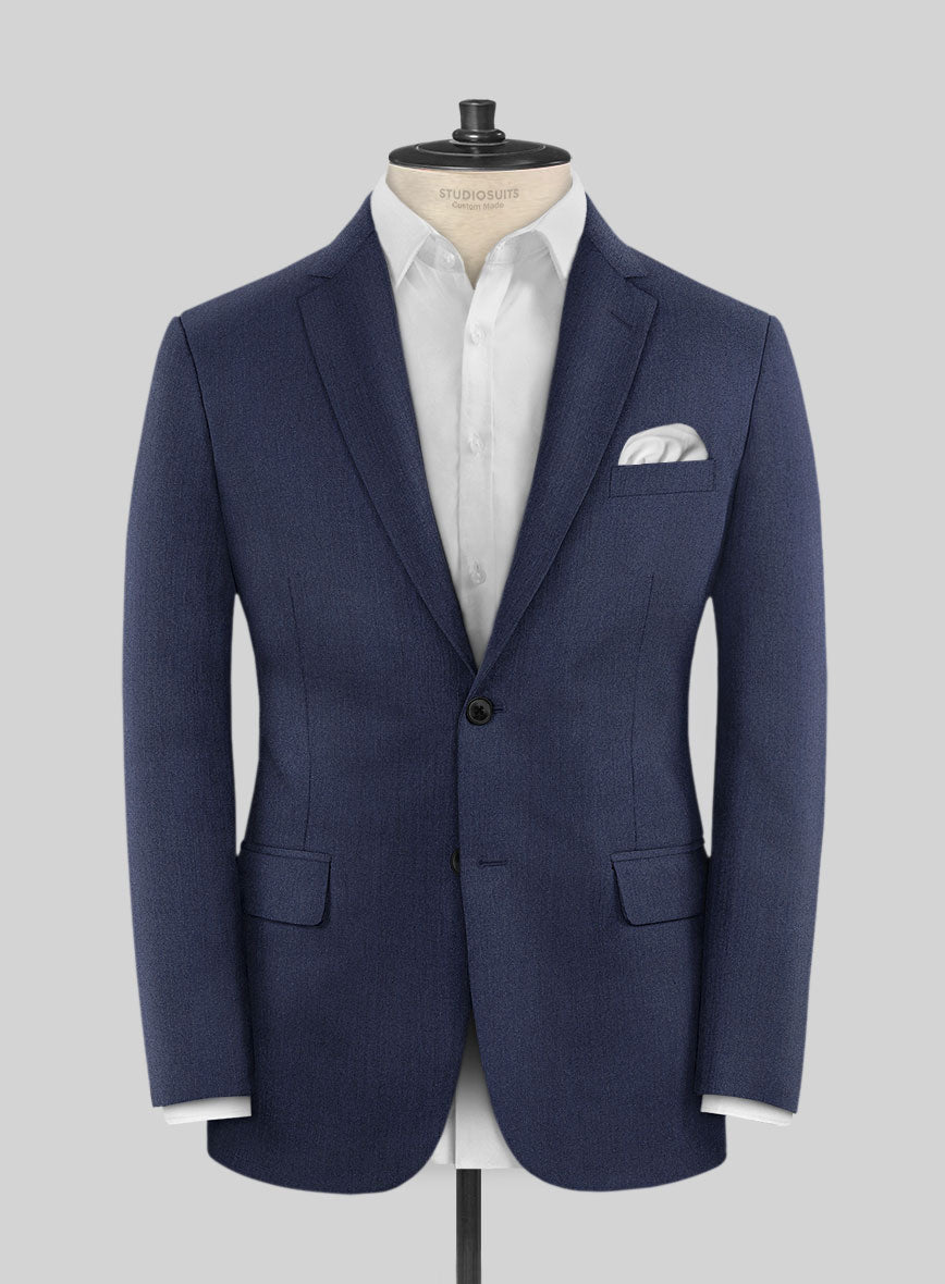 Scabal Merigo Denim Blue Wool Suit - StudioSuits