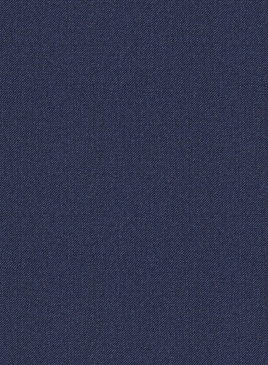 Scabal Merigo Denim Blue Wool Suit - StudioSuits