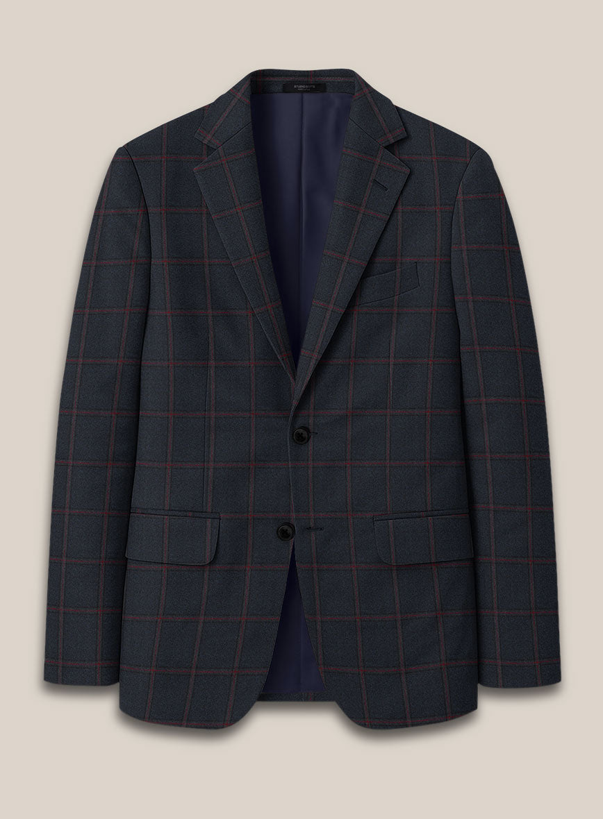 Scabal Midnight Blue Wool Jacket - StudioSuits