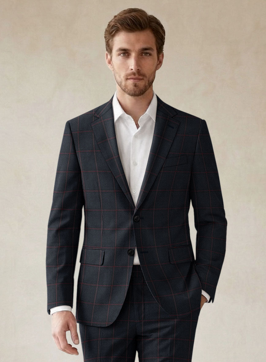Scabal Midnight Blue Wool Suit - StudioSuits