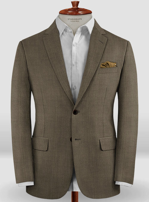 Scabal Milna Brown Wool Jacket - StudioSuits