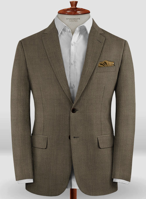 Scabal Milna Brown Wool Jacket - StudioSuits