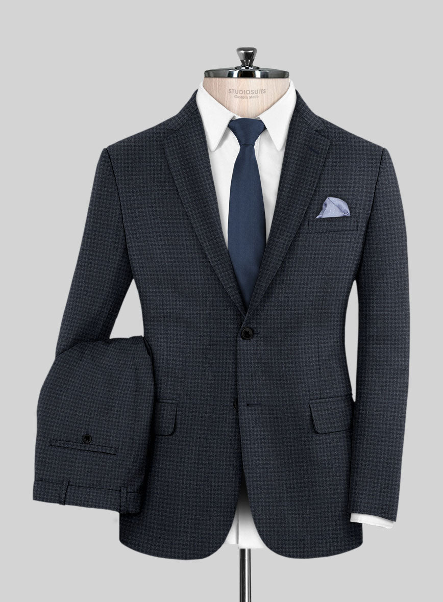 Scabal Mirage Blue Wool Suit - StudioSuits