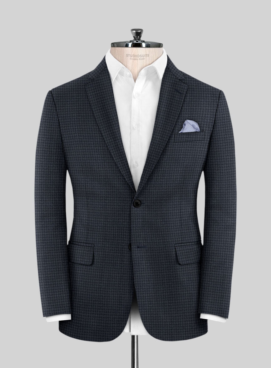 Scabal Mirage Blue Wool Suit - StudioSuits