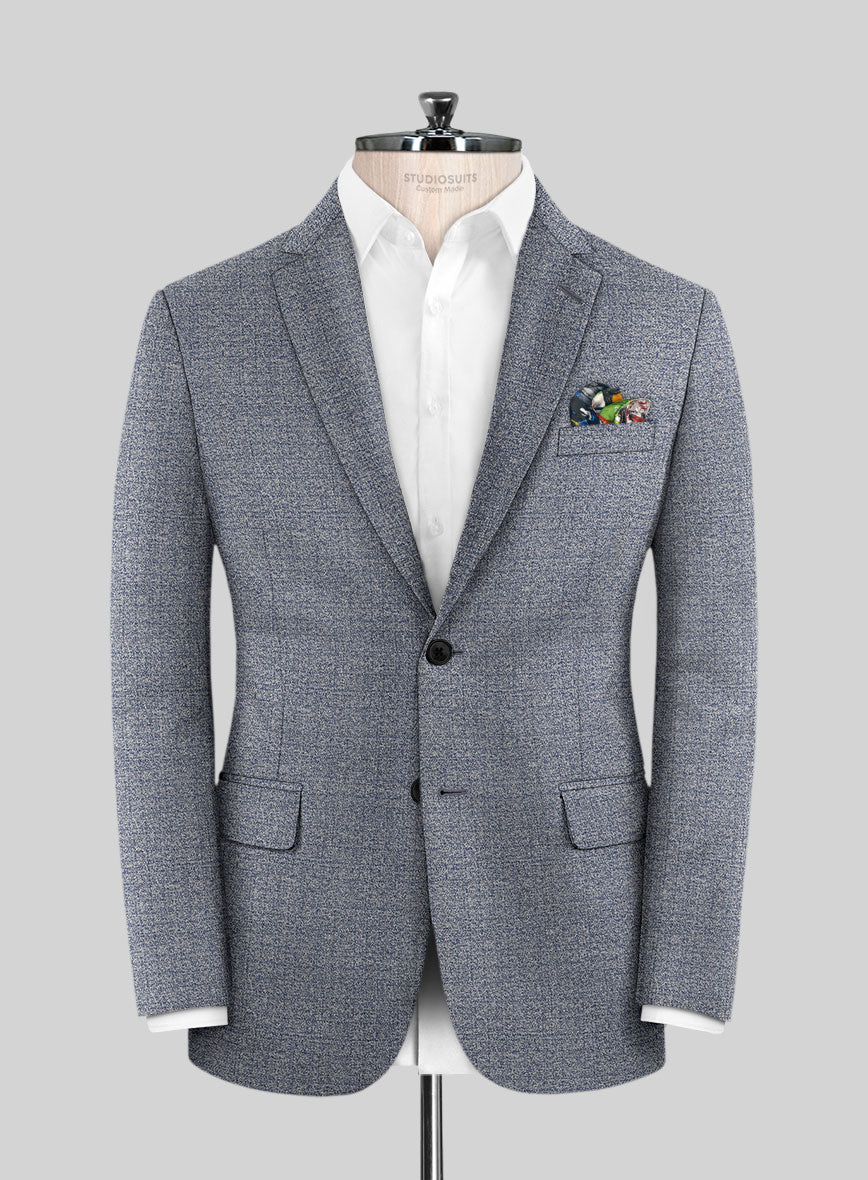 Scabal Misty Blue Wool Jacket - StudioSuits