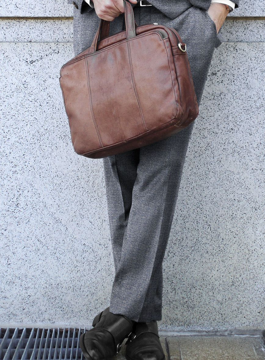 Scabal Misty Blue Wool Pants - StudioSuits