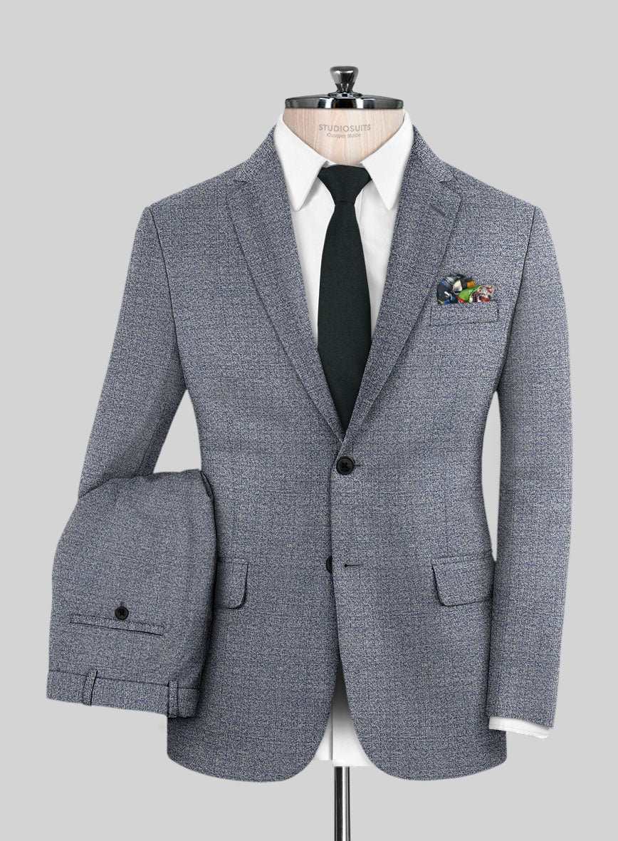 Scabal Misty Blue Wool Suit - StudioSuits