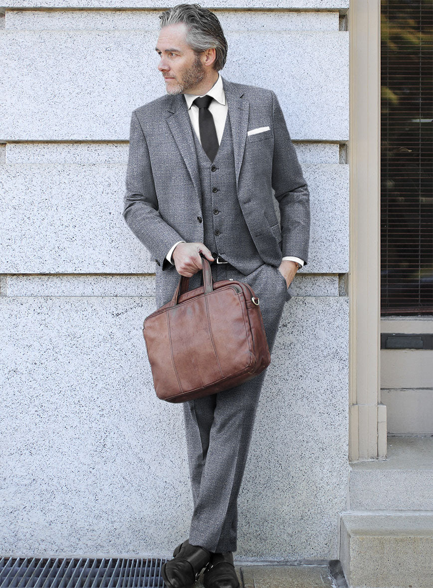 Scabal Misty Blue Wool Suit - StudioSuits