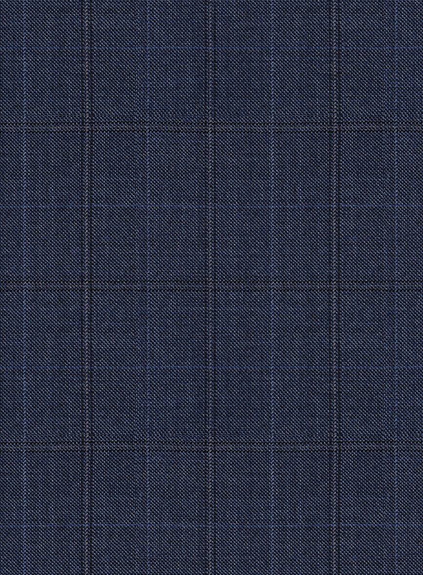 Scabal Mivo Checks Blue Wool Jacket - StudioSuits