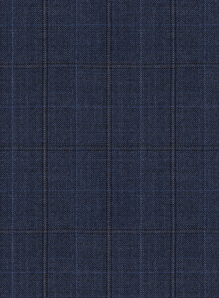 Scabal Mivo Checks Blue Wool Suit - StudioSuits