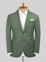 Scabal Moss Green Cotton Stretch Jacket - StudioSuits