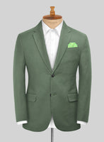 Scabal Moss Green Cotton Stretch Suit - StudioSuits