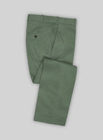 Scabal Moss Green Cotton Stretch Suit - StudioSuits