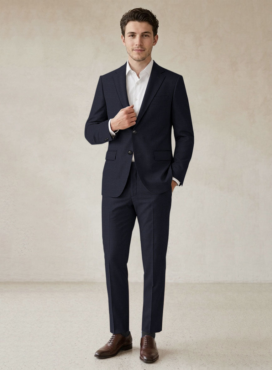 Scabal Motito Blue Wool Suit - StudioSuits