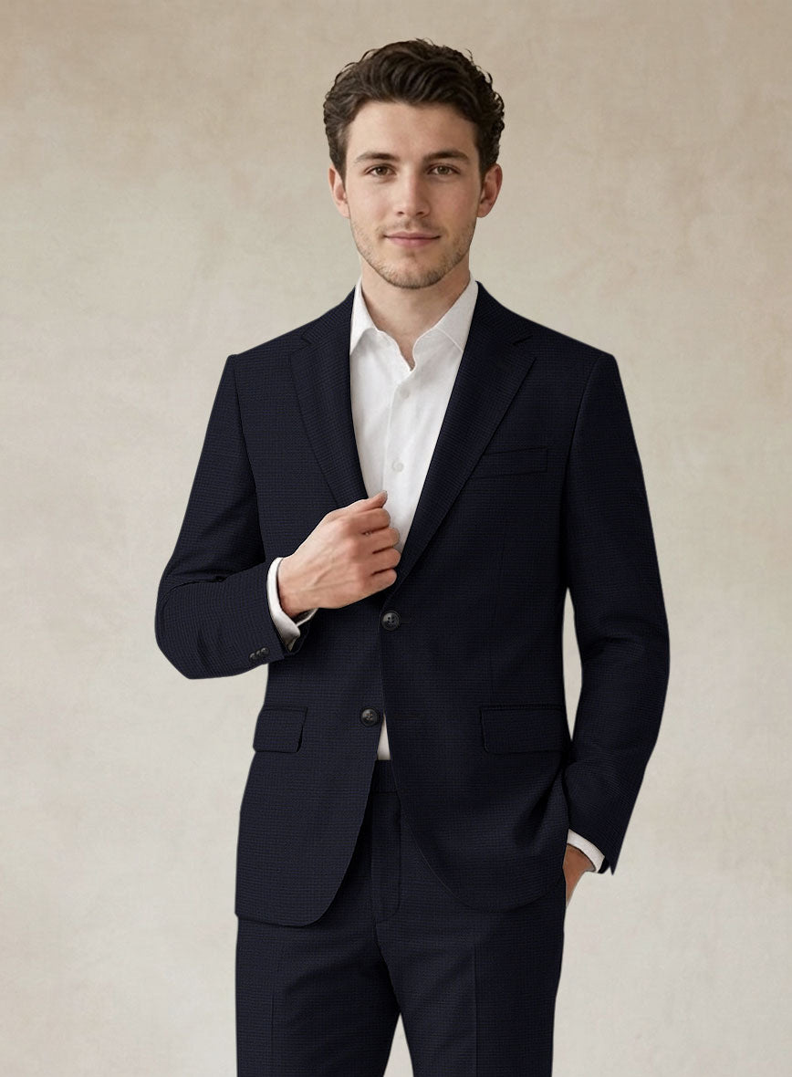 Scabal Motito Blue Wool Jacket - StudioSuits