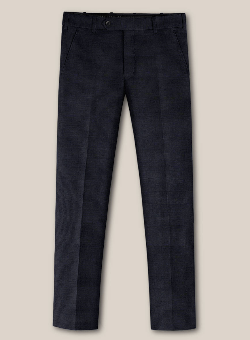 Scabal Motito Blue Wool Pants - StudioSuits