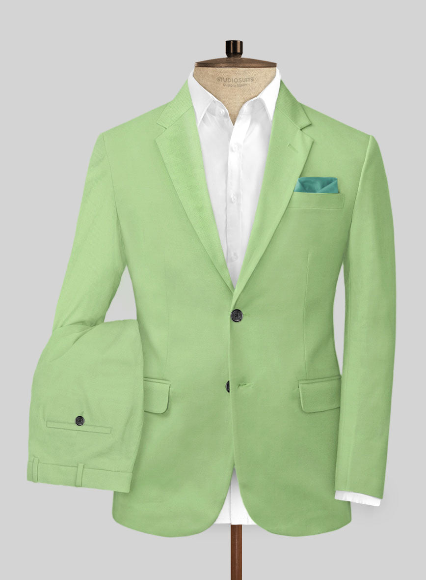 Scabal Nasty Green Cashmere Cotton Suit - StudioSuits
