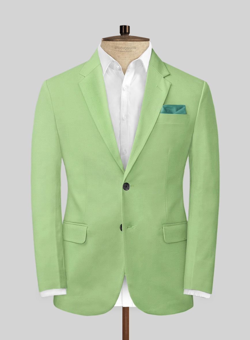 Scabal Nasty Green Cashmere Cotton Suit - StudioSuits