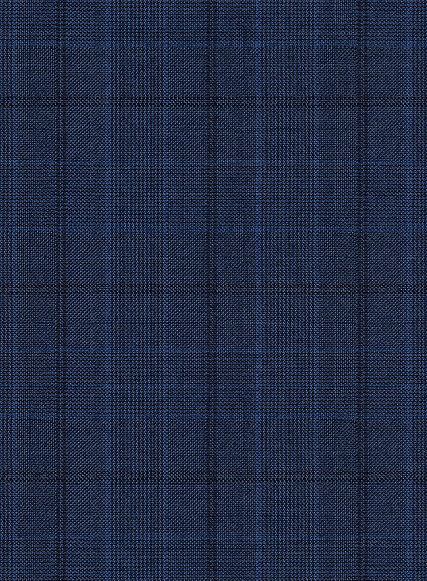 Scabal Natro Checks Blue Wool Jacket - StudioSuits