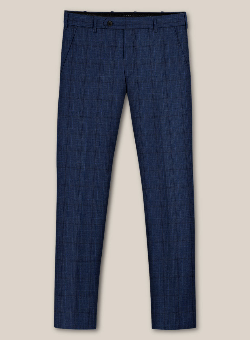 Scabal Natro Checks Blue Wool Suit - StudioSuits