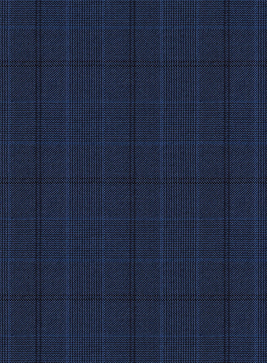 Scabal Natro Checks Blue Wool Jacket - StudioSuits