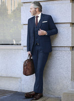 Scabal Natro Checks Blue Wool Suit - StudioSuits