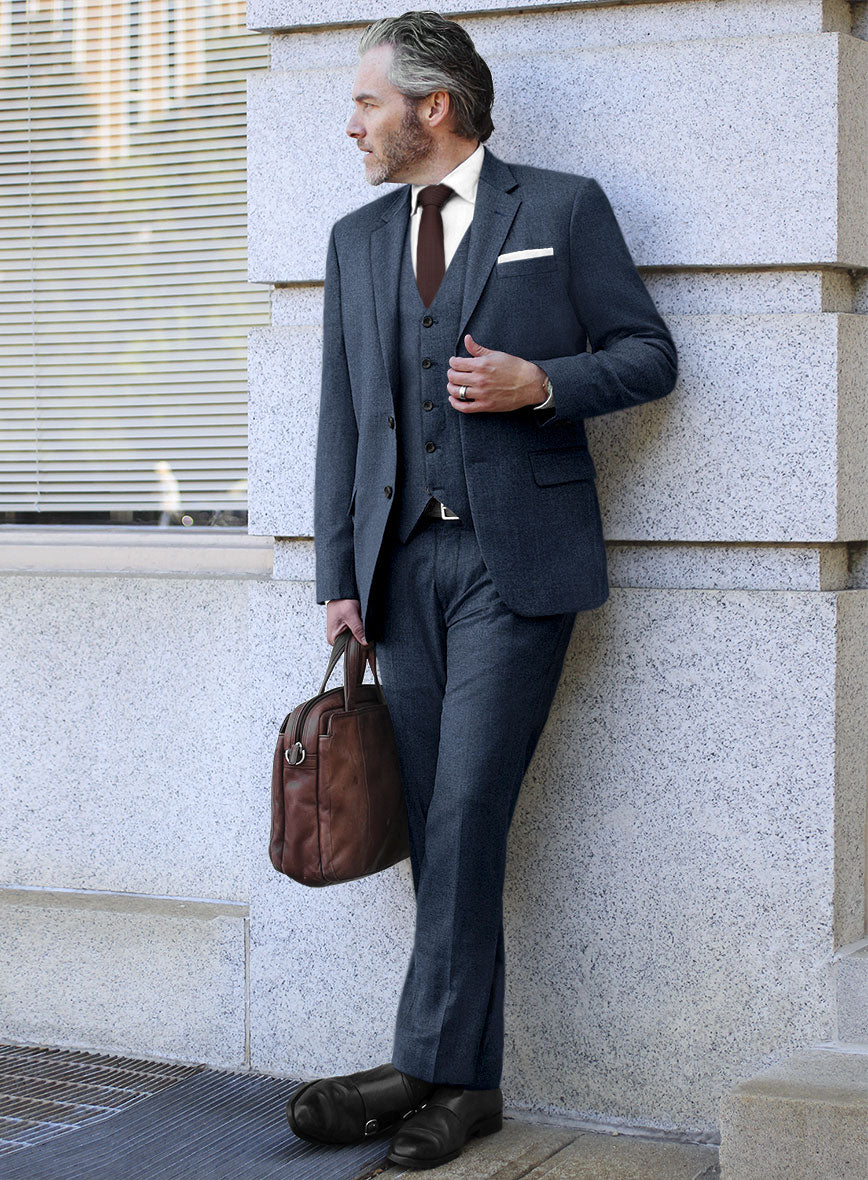Scabal Nile Blue Wool Suit - StudioSuits