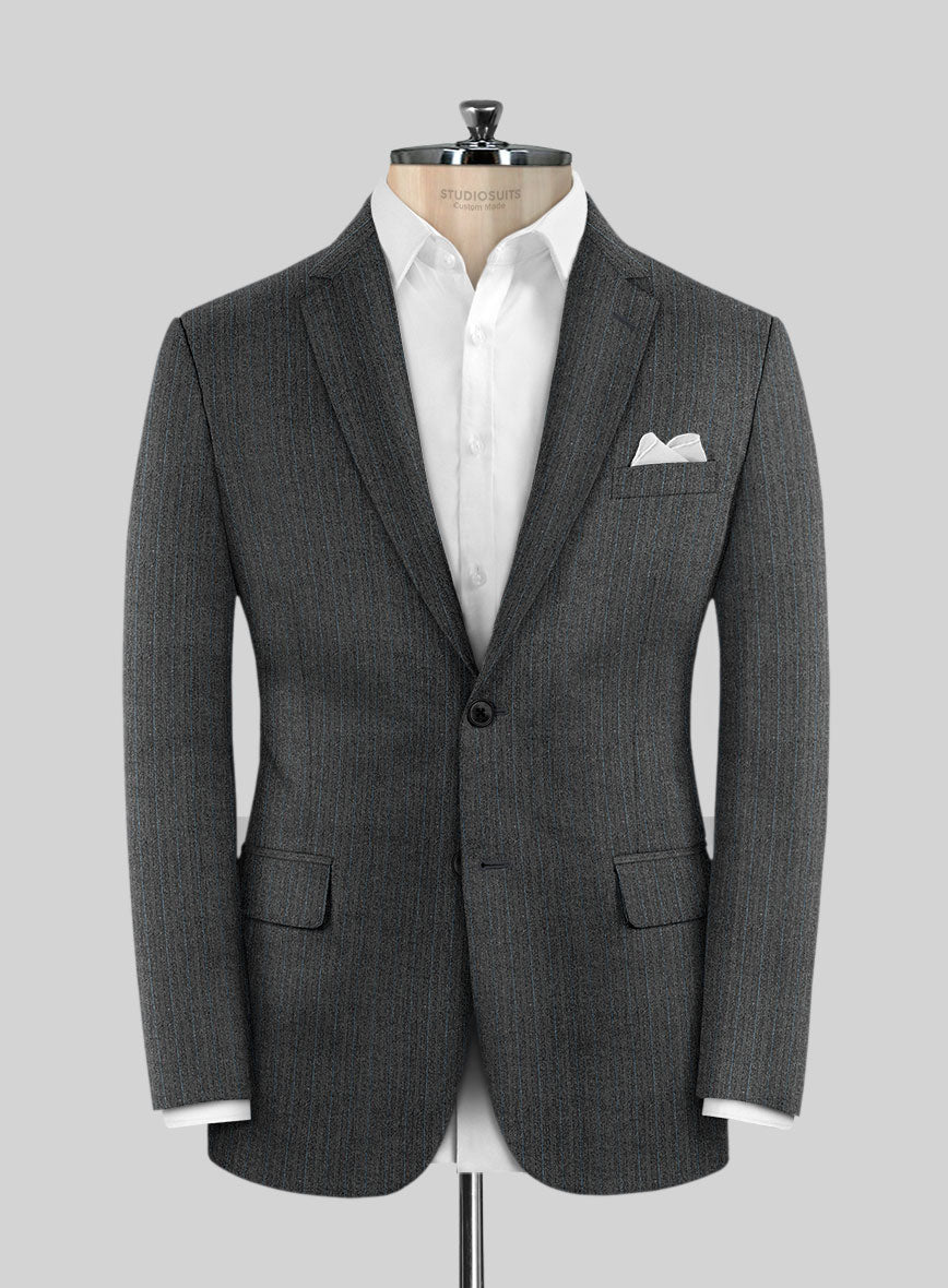 Scabal Nolli Gray Wool Jacket - StudioSuits
