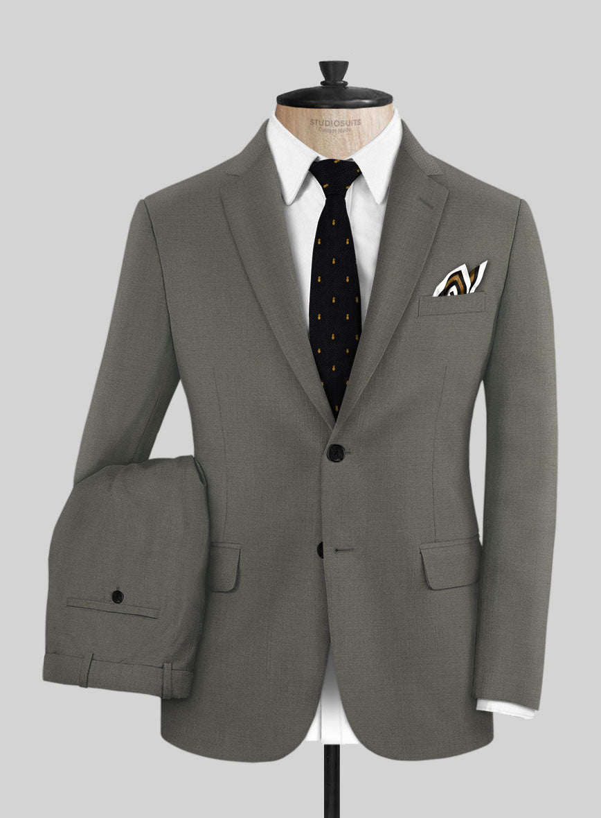 Scabal Olive Wool Suit - StudioSuits