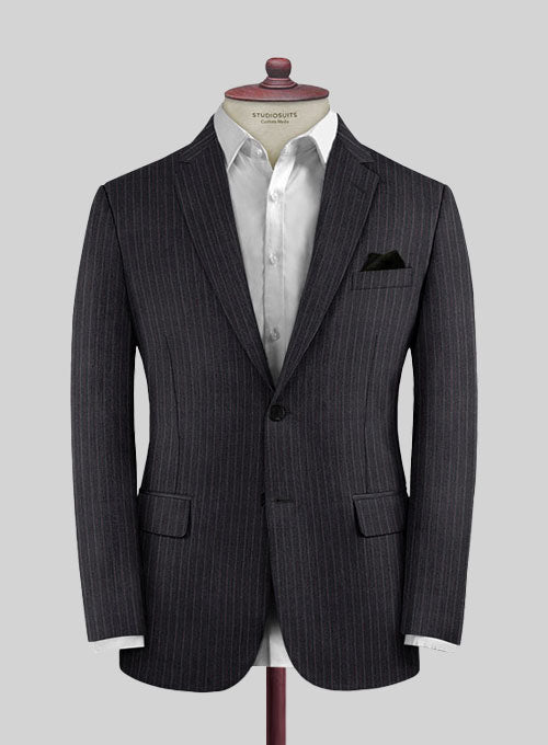 Scabal Olmo Charcoal Wool Cashmere Jacket - StudioSuits