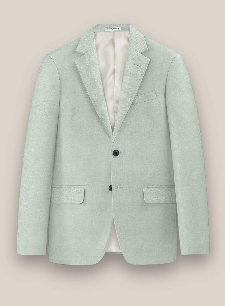 Scabal Pale Green Wool Suit - StudioSuits