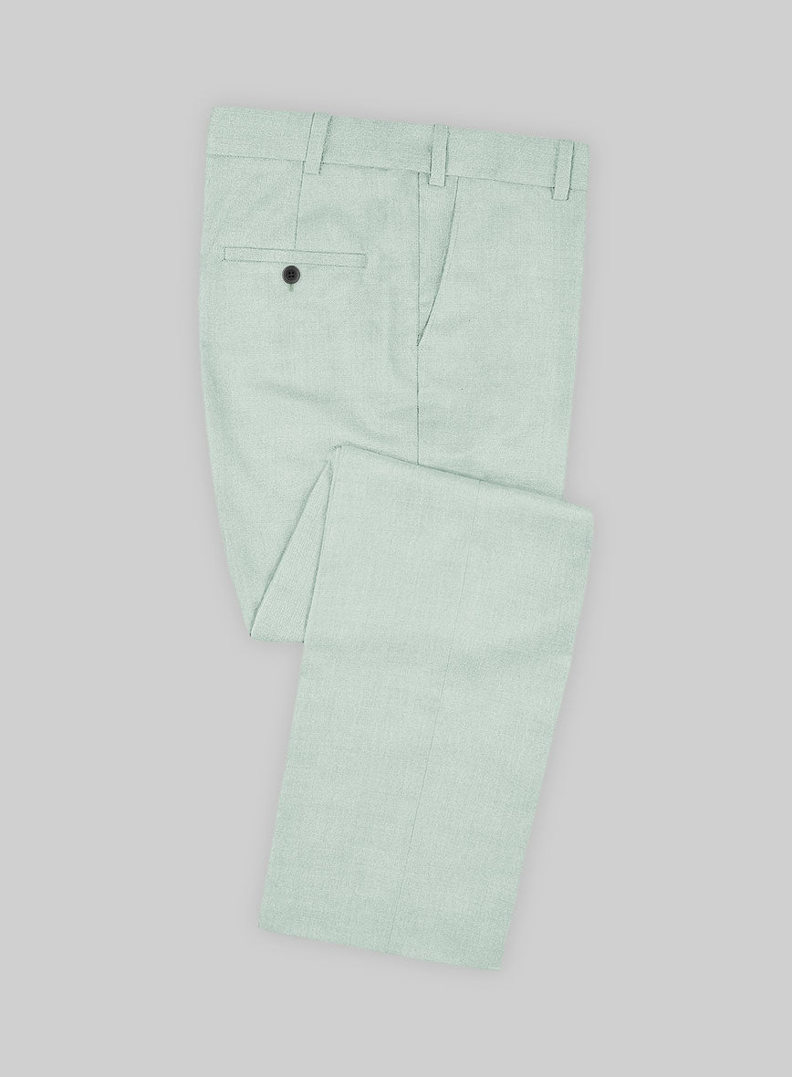 Scabal Pale Green Wool Suit - StudioSuits