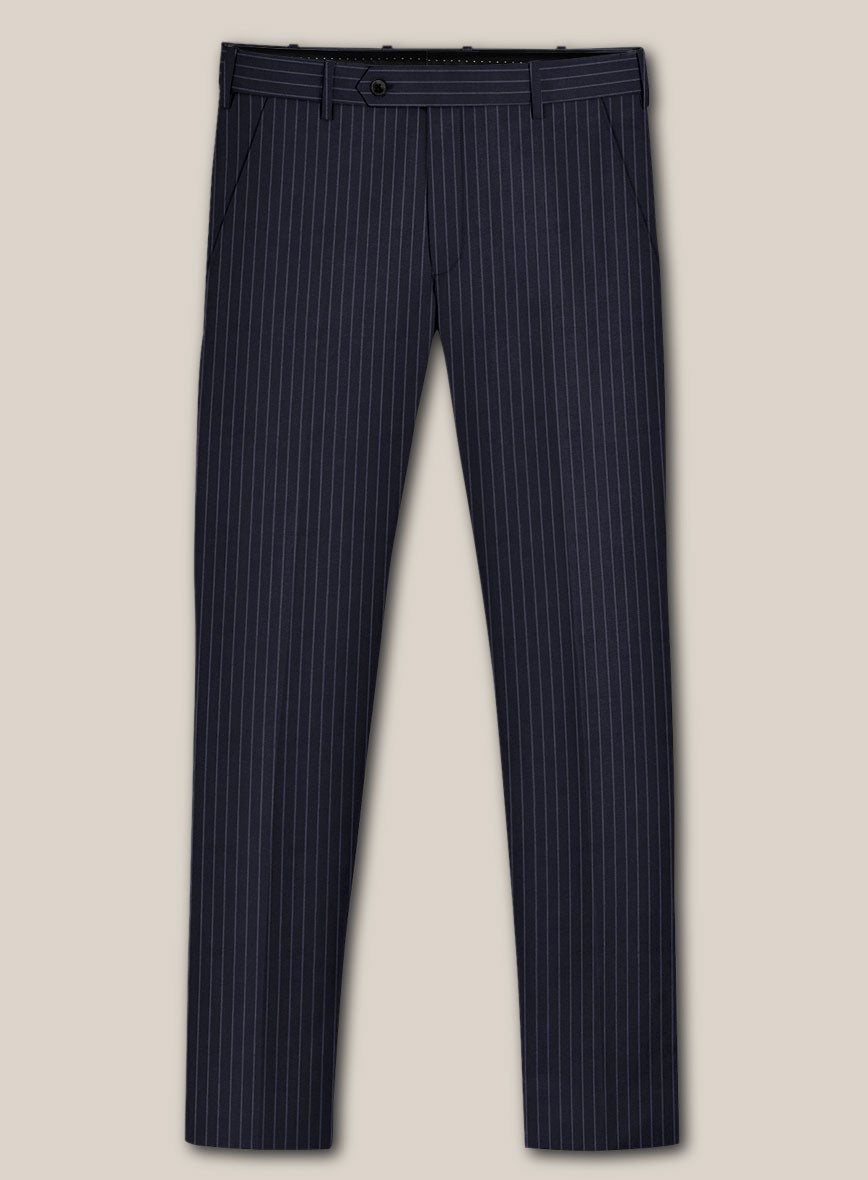 Scabal Paqui Stripe Blue Wool Suit - StudioSuits