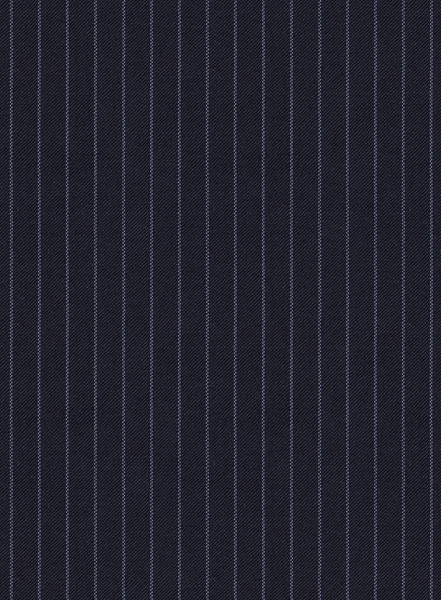 Scabal Paqui Stripe Blue Wool Jacket - StudioSuits