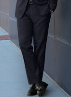 Scabal Paqui Stripe Blue Wool Suit - StudioSuits