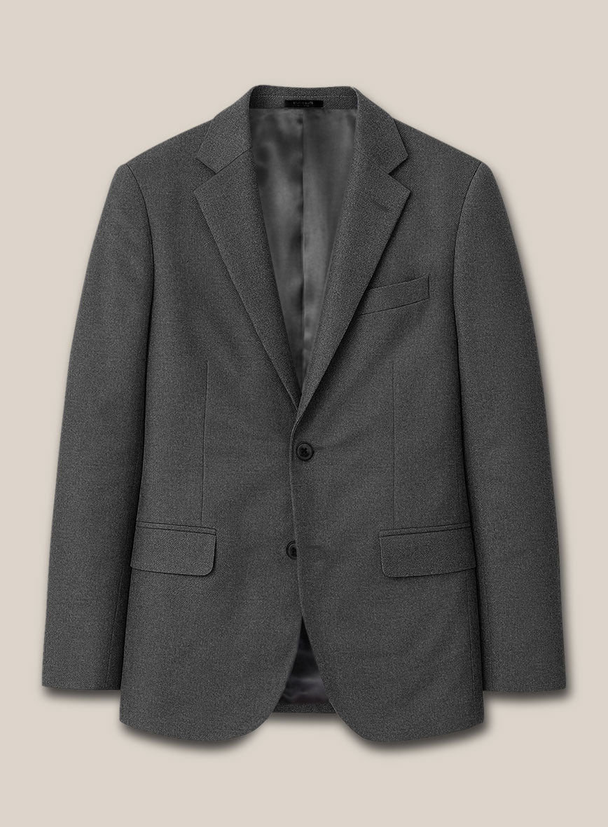 Scabal Parto Mid Gray Wool Jacket - StudioSuits