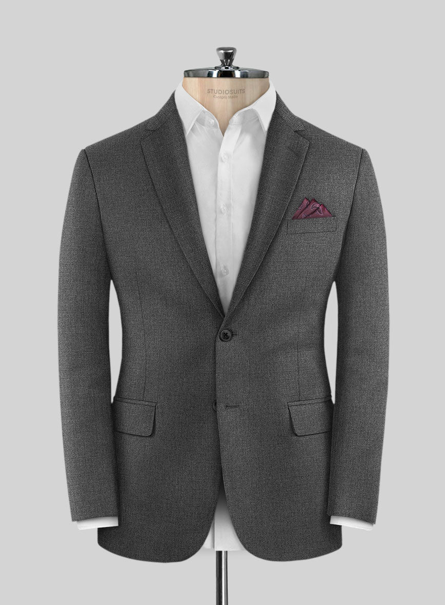 Scabal Parto Mid Gray Wool Suit - StudioSuits