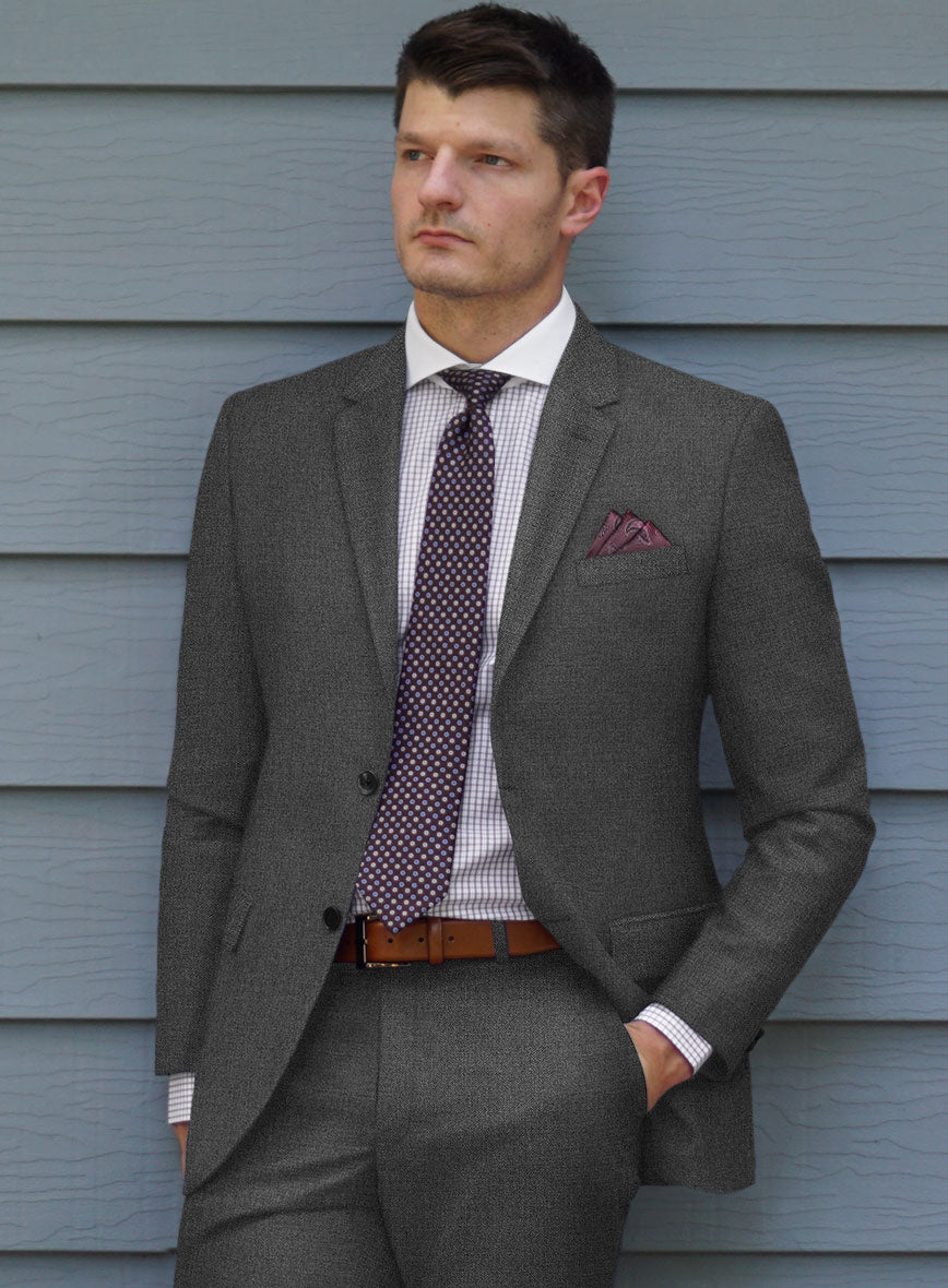 Scabal Parto Mid Gray Wool Suit - StudioSuits