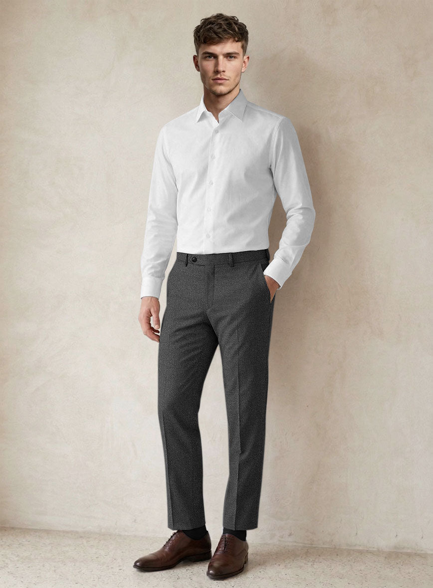Scabal Parto Mid Gray Wool Suit - StudioSuits