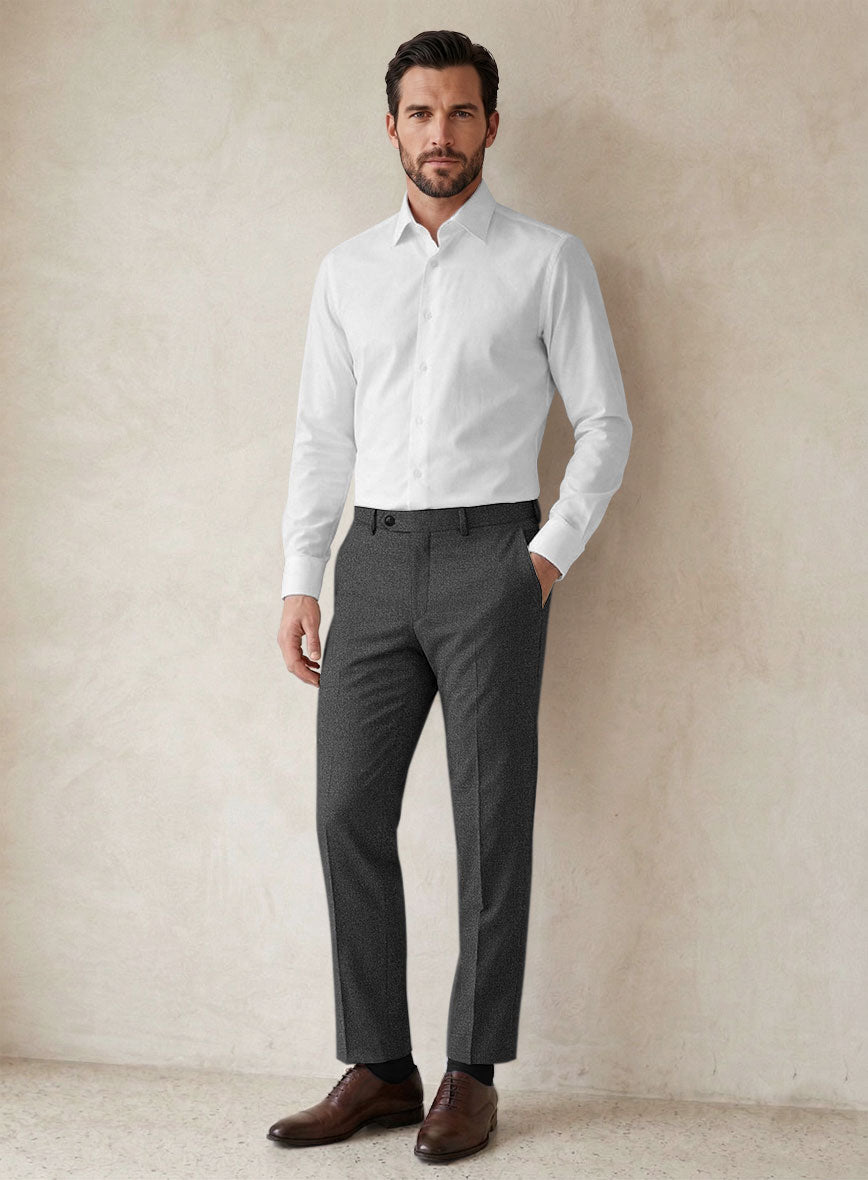Scabal Parto Mid Gray Wool Suit - StudioSuits