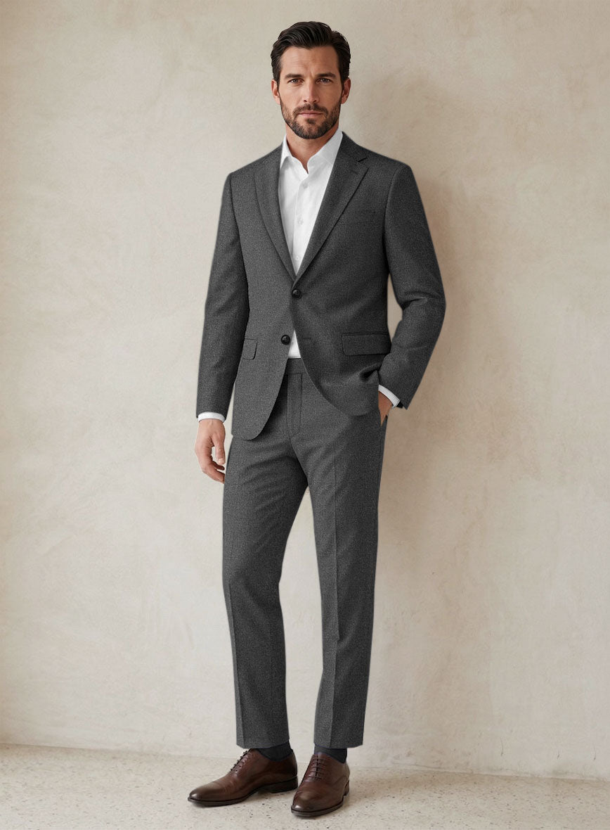 Scabal Parto Mid Gray Wool Suit - StudioSuits