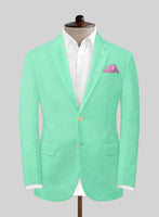 Scabal Pastel Green Cotton Stretch Jacket - StudioSuits
