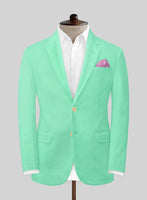 Scabal Pastel Green Cotton Stretch Suit - StudioSuits