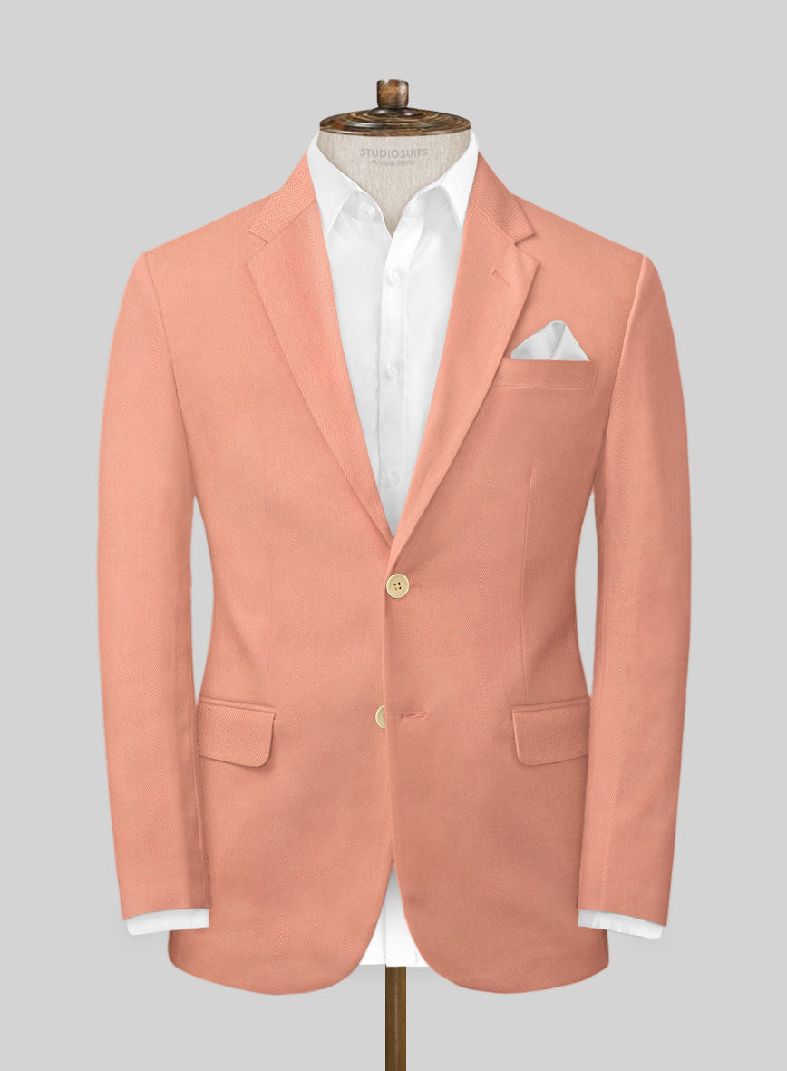 Scabal Peach Cotton Stretch Jacket