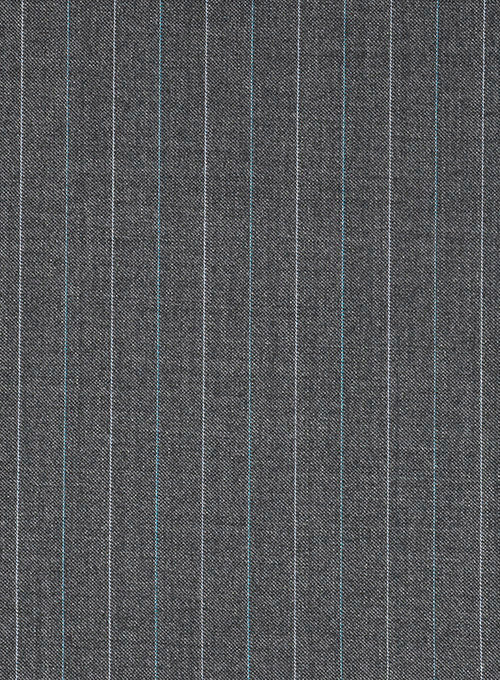 Scabal Peruzi Gray Wool Pants - StudioSuits