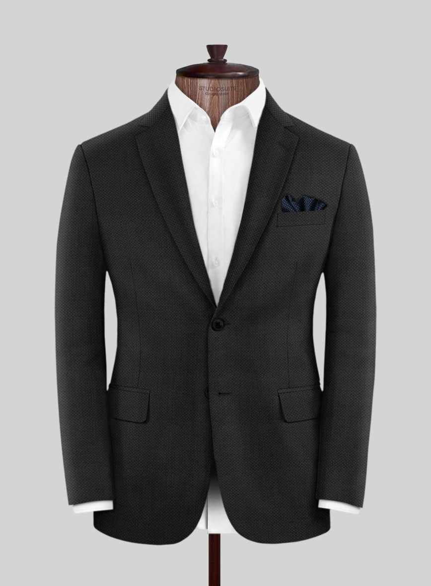 Scabal Piche Charcoal Wool Jacket - StudioSuits