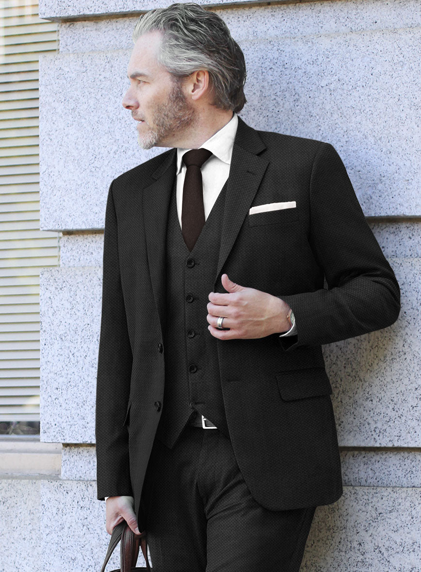 Scabal Piche Charcoal Wool Jacket - StudioSuits