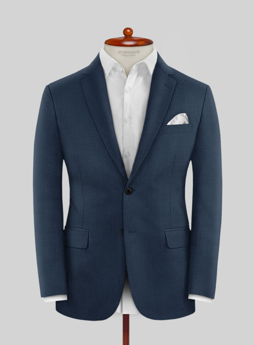 Scabal Potri Prussian Blue Wool Jacket - StudioSuits