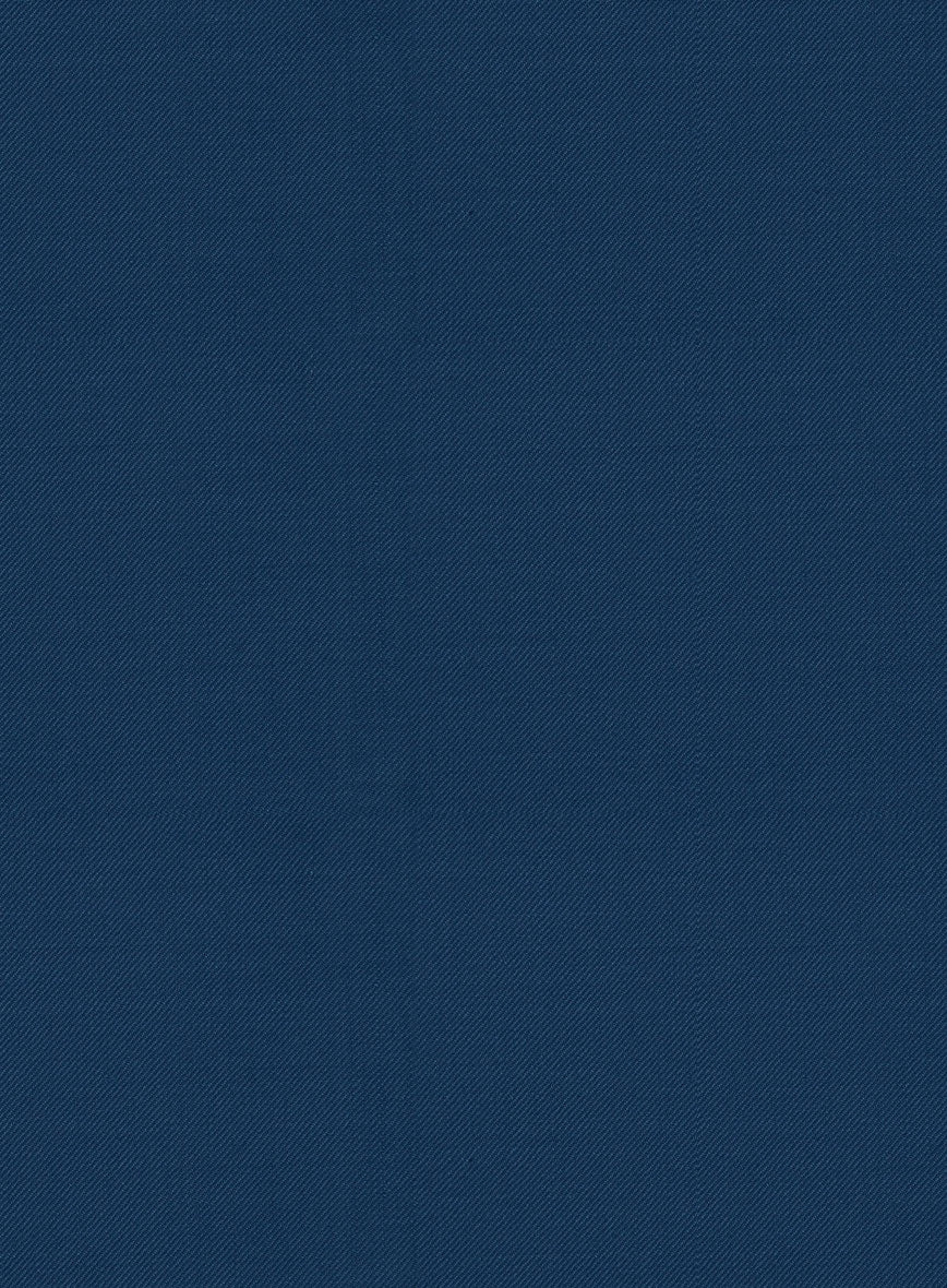 Scabal Prussian Blue Wool Pants - StudioSuits